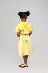 Kids Yellow and White Buba Dress